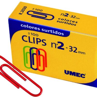 Clips n.2 color caixa 100 u