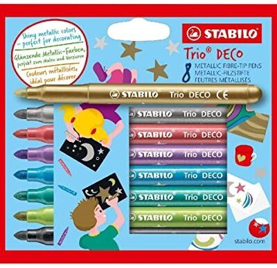 Retolador metal·litzat trio deco stabilo 8 un.