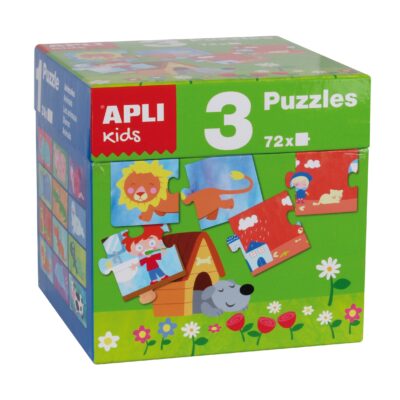 Joc puzzles cub 3 un 24 pcs apli