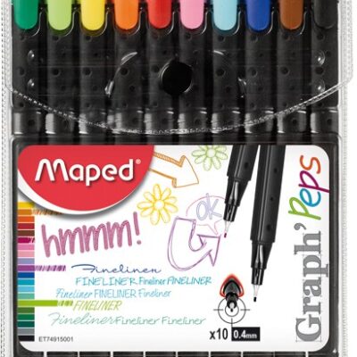 Retolador fineliner 10 un assortit maped p/fina