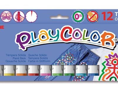 Tempera solida playcolor * textil* 12 un