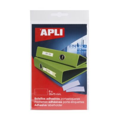 Butxaques adhesives per a etiquetes 35 x 75 mm 8 u.