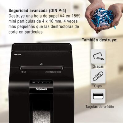 Destructora fellowes automax-100 particul.10 fulls