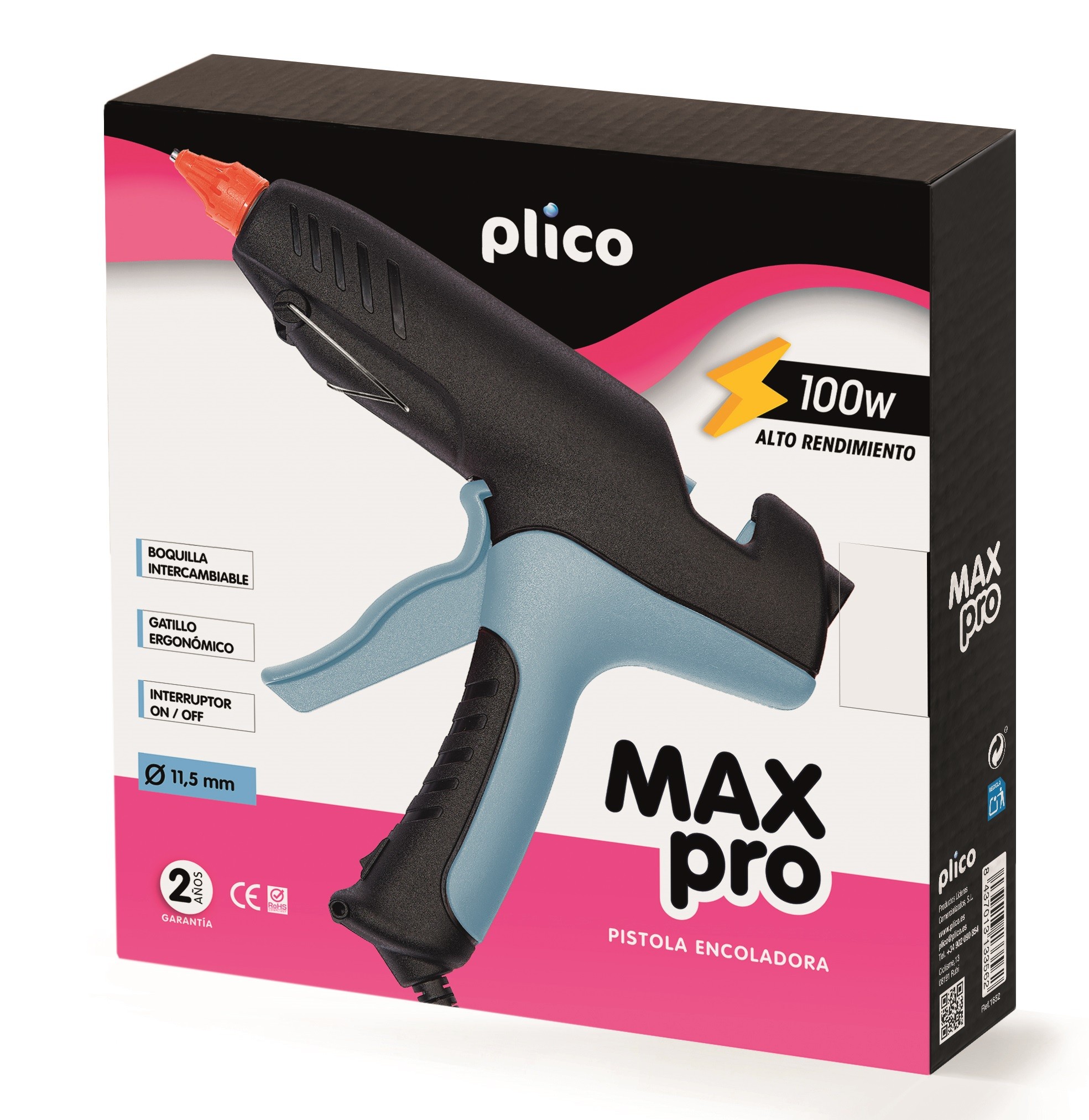 Pistola termofusible max pro 100 w